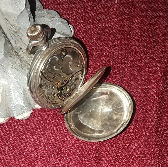 $DROP$Vintage Sterling Elgin Pocket Watch main image 4